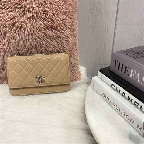 chanel trendy cc woc beige|Chanel handbags on chain.